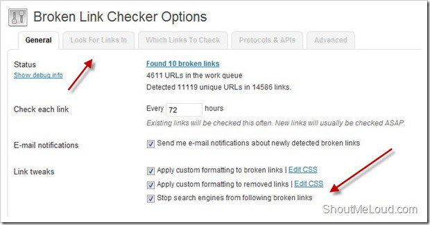 WordPress-Broken-Link-Checker-Plugin-Settings