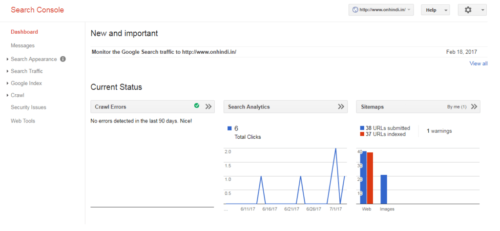 Google Webmaster tools