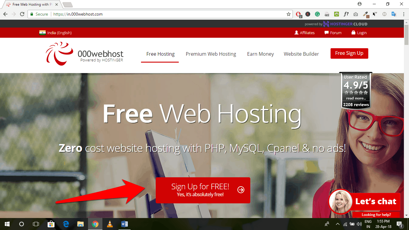 Free Web Hosting (000WebHost) पर WordPress Blog कैसे बनायें (1)