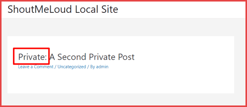 Private WordPress Blog Site और एक Private Post Page कैसे बनाएँ - 3